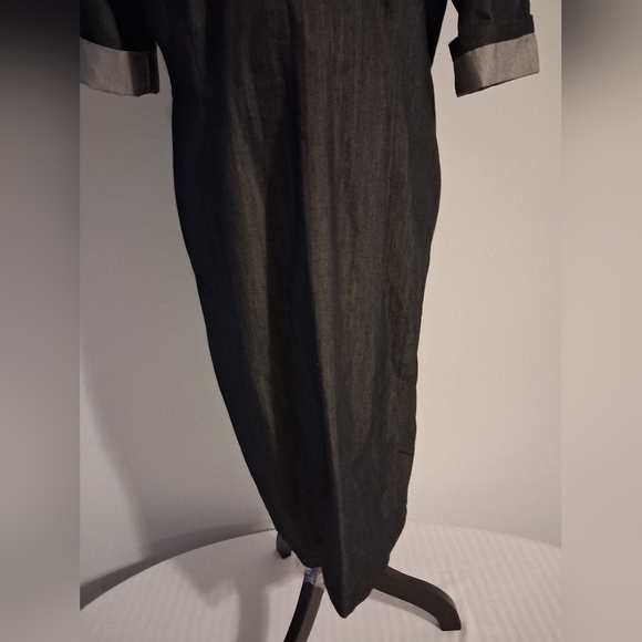 Lafayette 148 Darkwash Denim Midi Dress - Picture 6 of 14